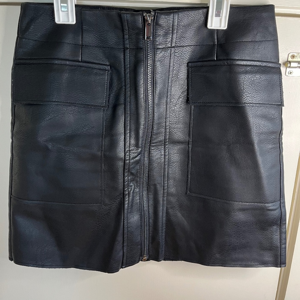 Leather Black Mini Skirt